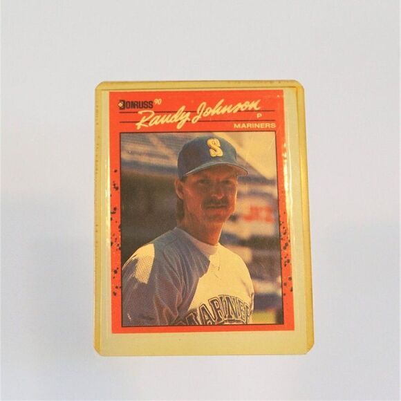 1990 Donruss Randy Johnson Seattle Mariners #379 Baseball Card NO DOT ERROR - Picture 1 of 2